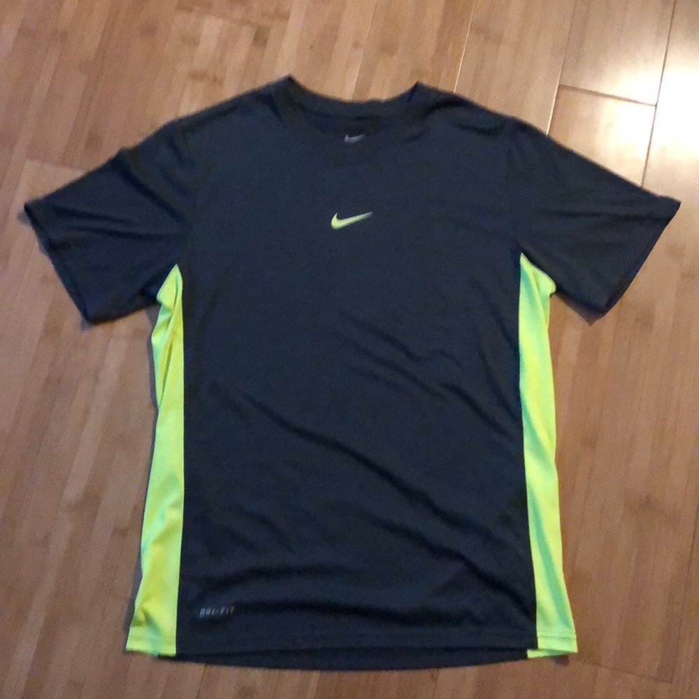 Nike dri-fit grey and neon green